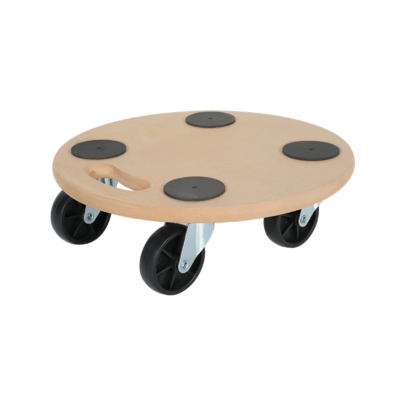 Round MDF Dolly with 3-inch PP Wheels