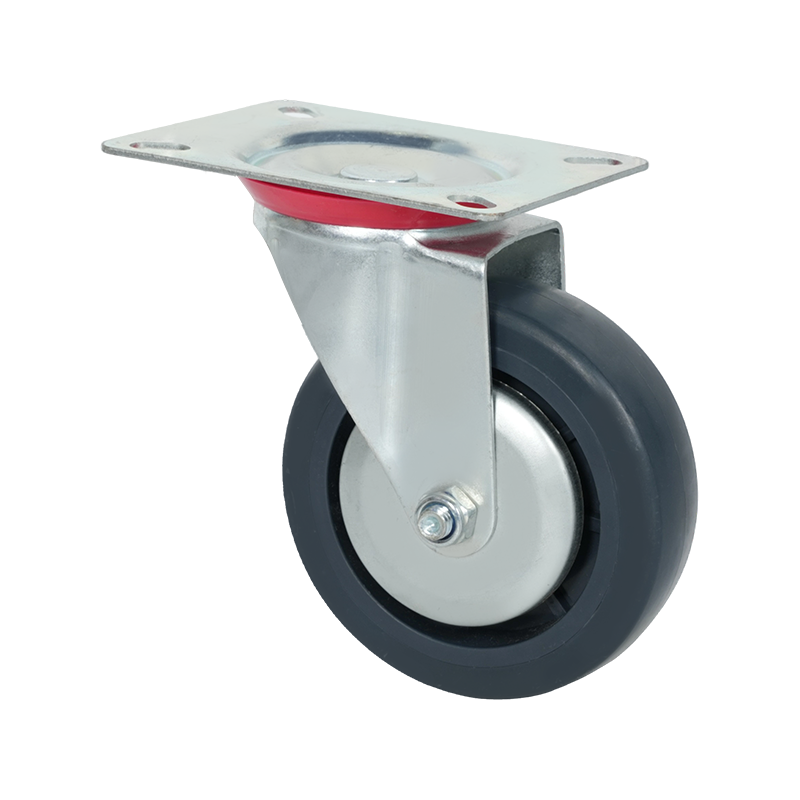 4-inch Flat TPR Gray Caster Wheel