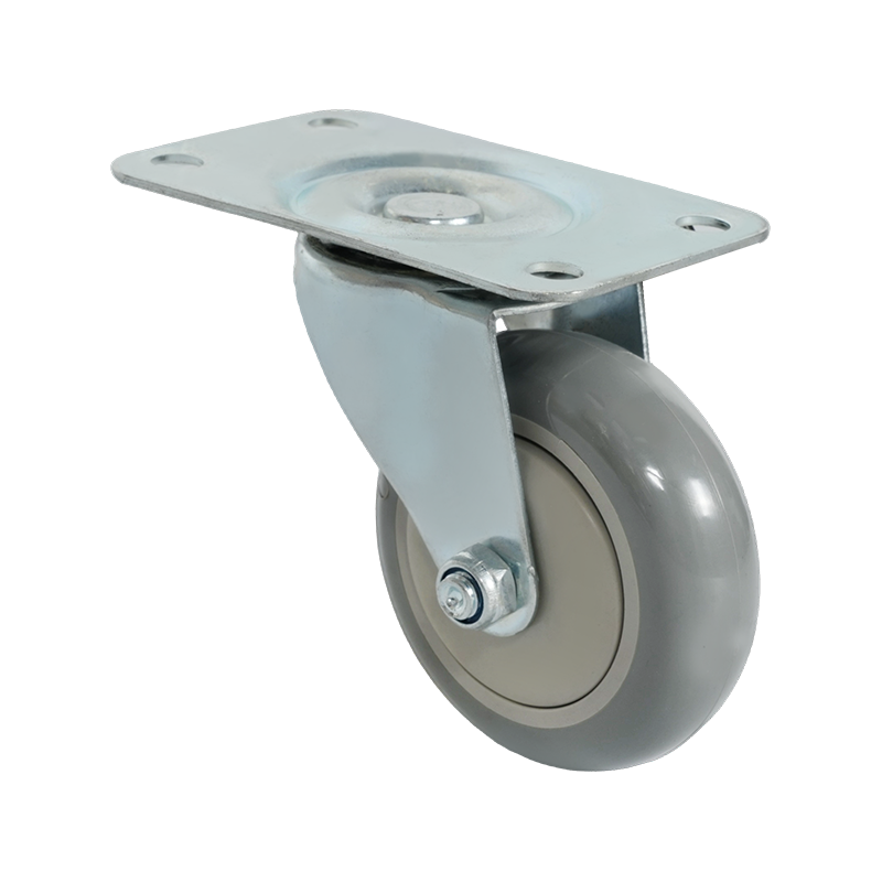 3-inch Flat PU Gray Caster Wheel