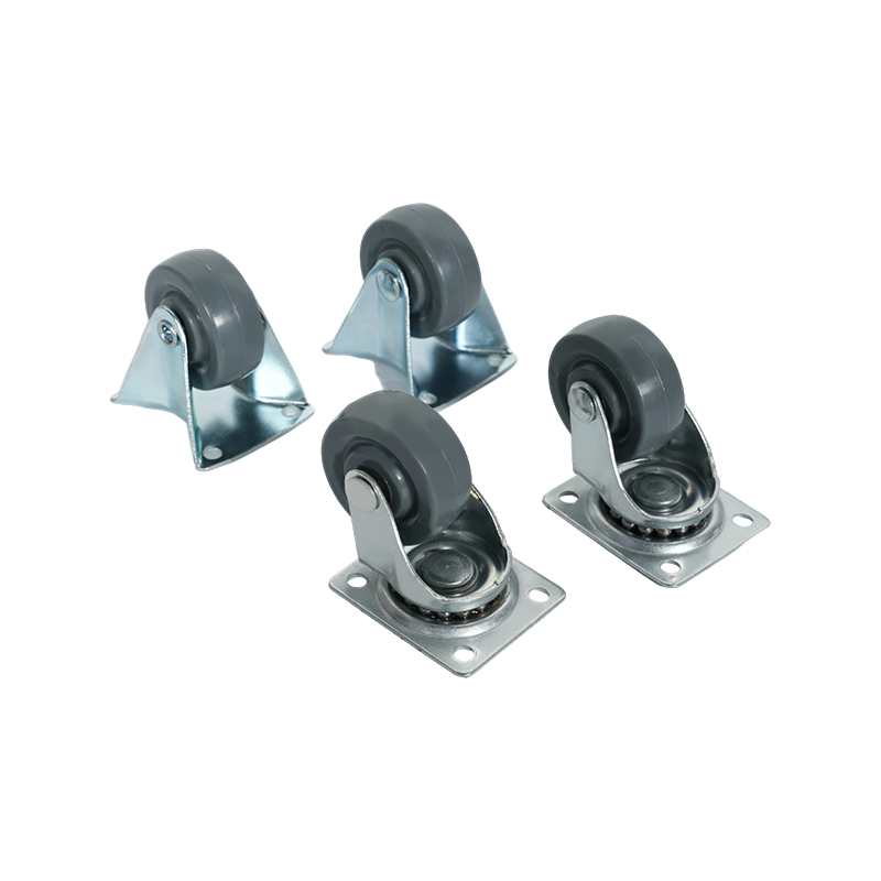 40MM Directional Swivel TPR Gray Caster Wheel Set (2-Piece)