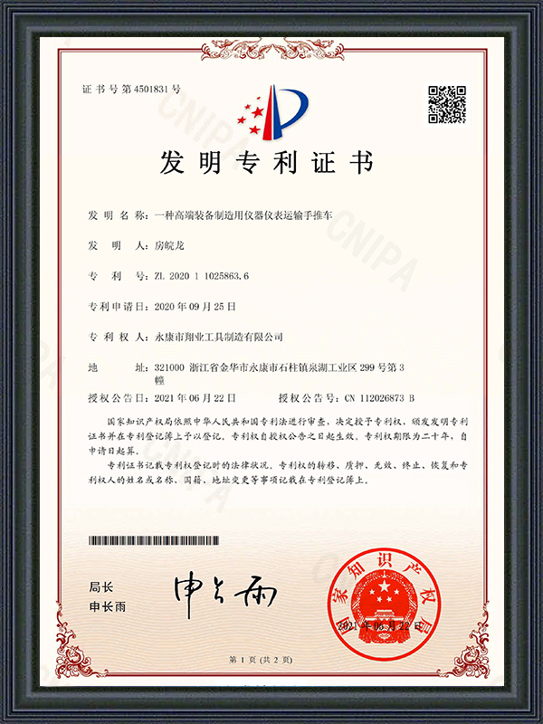 Patent for Invention